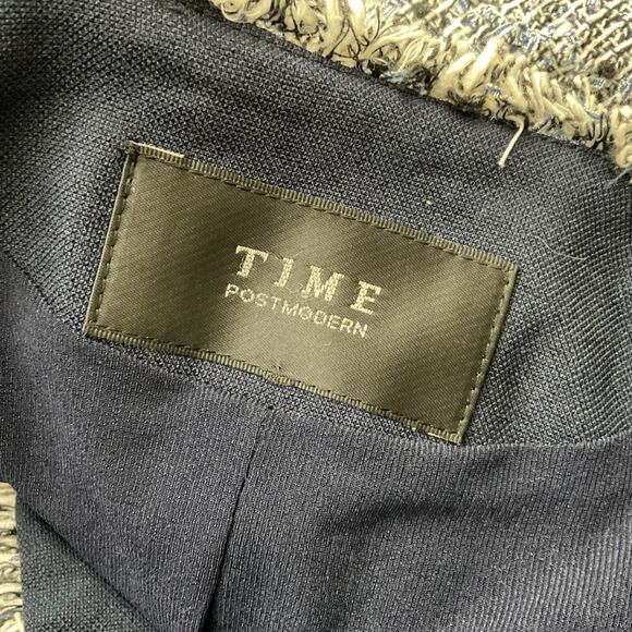 Time Postmodern women’s Tweed Blazer Jacket Size M mid length /pockets - Picture 4 of 15